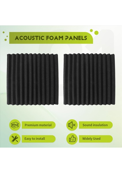 12 Paket Kendi Kendine Yapışkan Akustik Paneller Ses Geçirmez Köpük Paneller Ev Için Yoğunluklu Ses Yalıtımı Duvar Panelleri (Siyah) (Yurt Dışından) fırsatları