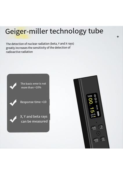 Nükleer Radyasyon Dedektörü Geıger Sadece Kanalizasyon Deşarjı Izleme Kişisel Radyasyon Doz Alarm Aleti Siyah (Yurt Dışından) modelleri