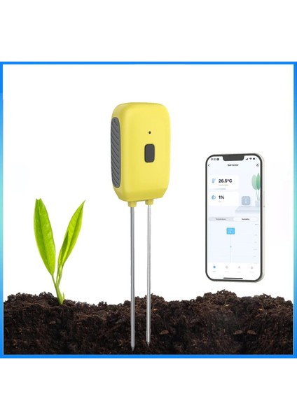 Taya Smart Bluetooth Toprak Test Cihazı Sıcaklık Nem Metre Su Geçirmez Termohigrometre Otomasyon Sulama Dedektörü (Yurt Dışından) modelleri