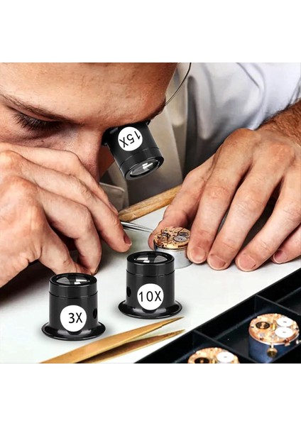 5 Pcs Taşınabilir Monoküler Büyüteç Kuyumcuları Loupe 3X/5X/10X/15X/20X El Tipi Büyüteç Kubbe Optik Lens Büyüteç Camı (Yurt Dışından) fırsatları