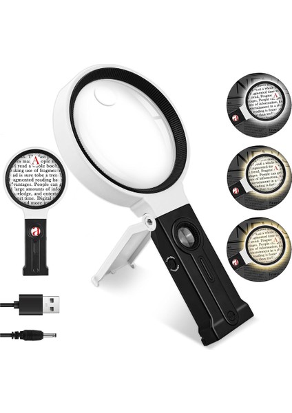 40 x 30 x 10 Kat Büyüteç 36 LED Işık Yayan Büyüteç Yaşlı Okuma Yakın Çalışma Mücevher Için Uygun (Yurt Dışından)