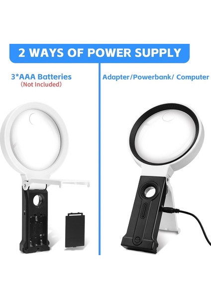 40 x 30 x 10 Kat Büyüteç 36 LED Işık Yayan Büyüteç Yaşlı Okuma Yakın Çalışma Mücevher Için Uygun (Yurt Dışından) fiyatları