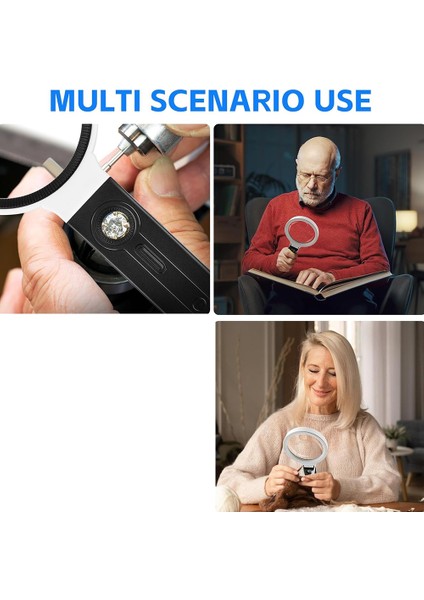 40 x 30 x 10 Kat Büyüteç 36 LED Işık Yayan Büyüteç Yaşlı Okuma Yakın Çalışma Mücevher Için Uygun (Yurt Dışından) indirimleri