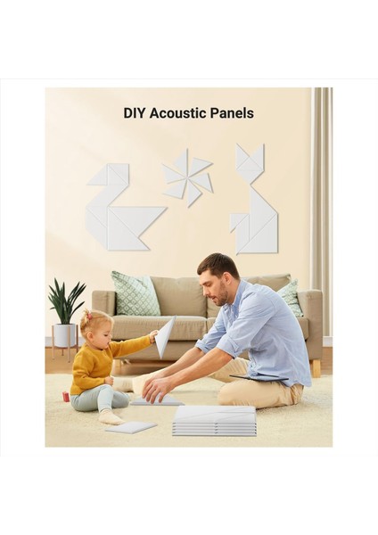 12 Paket Ses Geçirmez Duvar Panelleri 12X12X0 4 Inç Kendi Kendine Yapışkan Ses Geçirmez Paneller Ev Için Akustik Paneller Ofis (Yurt Dışından) fiyatları