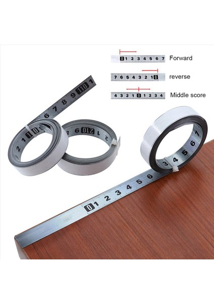 8pcs Paslanmaz Çelik Yapıştırıcı Ölçeği Hassas Ağaç Işleme Kılavuzu Rail Kendinden Yapışkan Bant Memperi Metal Cetvel Tutkallı (Yurt Dışından) modelleri