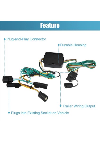 4 Yollu Römork Kablo Demeti Konnektörü Fişi 56327 118643 Ford TRANSIT-150/250/350 2015-2021 (Yurt Dışından) indirimleri