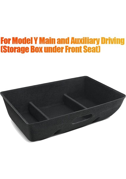 Tesla Model Y Için Koltuk Gizli Kutu Altındaki Depolama Kutusu Çift Taraflı Floked Koltuk Organizatörü (Yurt Dışından)