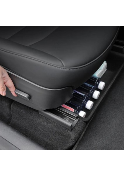 Tesla Model Y Için Koltuk Gizli Kutu Altındaki Depolama Kutusu Çift Taraflı Floked Koltuk Organizatörü (Yurt Dışından) indirimleri