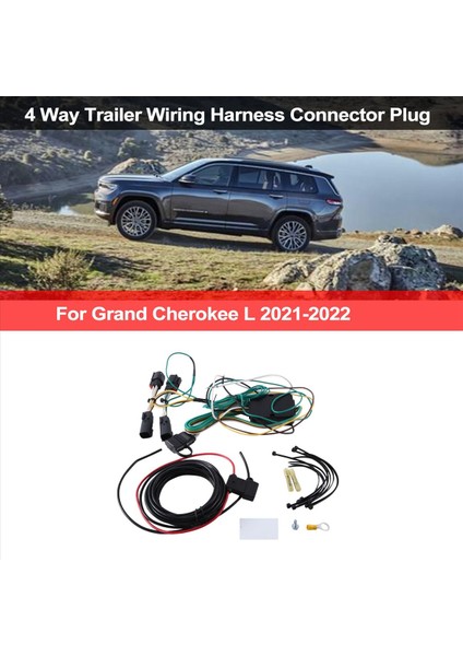 4 Yollu Römork Kablo Demeti Konnektörü Fişi 118847 Jeep Grand Cherokee L 2021-2022 (Yurt Dışından) fiyatları