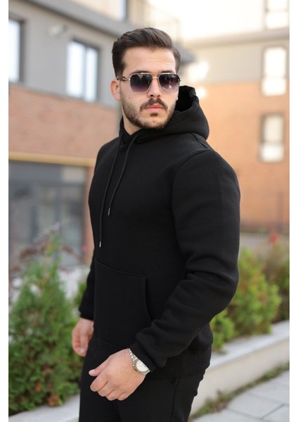 Erkek Kapüşonlu Üç Iplik Şardonlu Hoodie fiyatları
