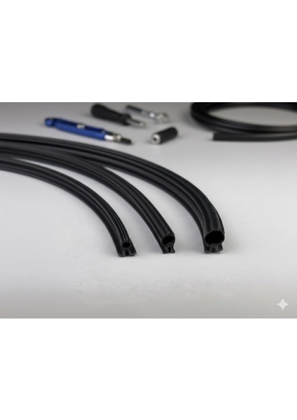 Cam Balkon Fitili 7,5 mm Yükseklik 5 Metre Uzunluk Toz ve Su Yalıtımı Için Kıl Fitil Alternatifi Siyah Conta indirimleri