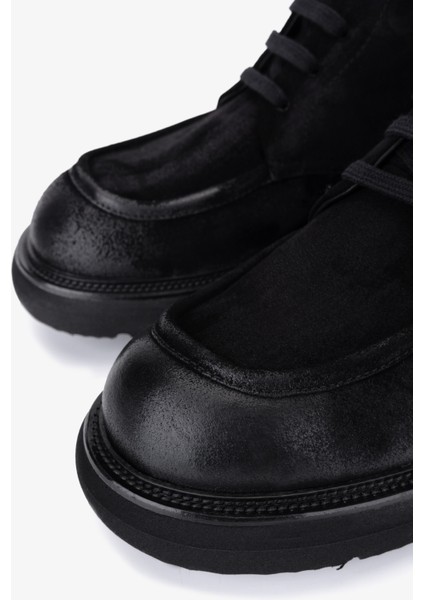 Erkek Hakiki Deri Siyah Casual Bot 1171 261-05 Erk Bot SK25-26 Syh Suet Esktm modelleri