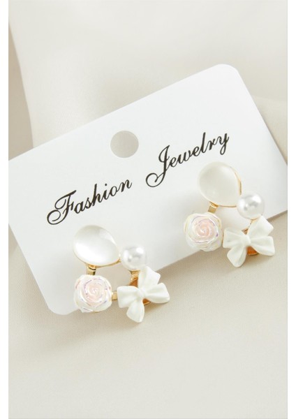 Gül Fiyong Damla Taşlı Küpe