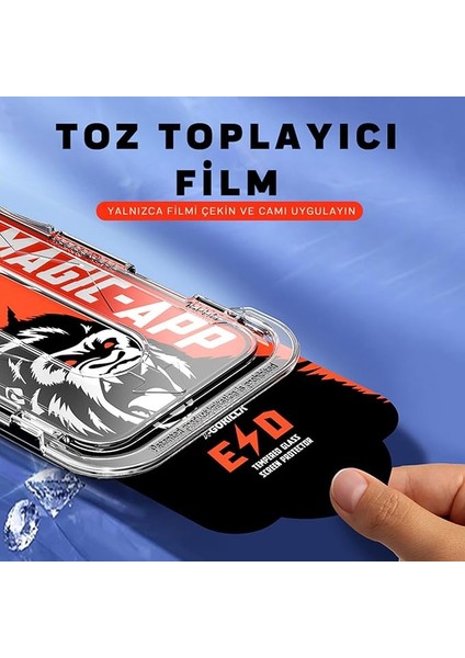 X-Gorilla iPhone 14 Pro Uyumlu Tam Kaplayan Tozsuz Uygulama 9h Ekran Koruyucu Kırılmaz Temperli Cam Şeffaf / Hayalet Seçenekleri modelleri