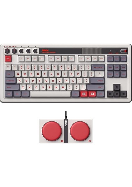 Retro Mekanik Klavye, Bluetooth/2.4g/usb-C Sıcak Değiştirilebilir Oyun Klavyesi, 87 Tuşlu, Windows ve Android Için Çift Süper Programlanabilir Düğmeler - N Edition - Qwerty Ingilizce K