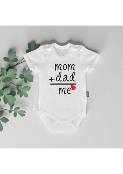 Anne Baba Özel Bebek Body & Zıbın Mom + Dad = Me