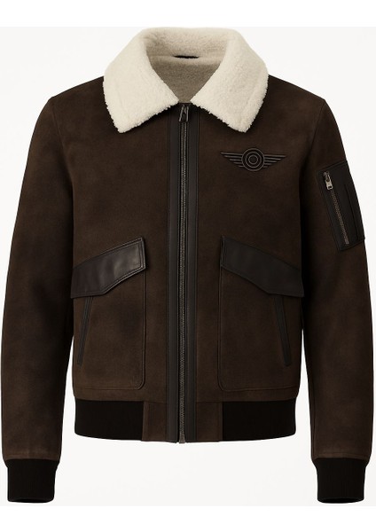 Kahverengi Içi Kürklü Deri Ceket