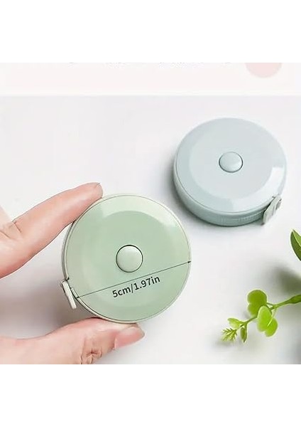 Mini Çekilebilir Ölçüm Mezurası, Terzilik Için, 2 Adet (Pembe) modelleri
