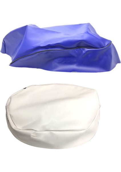 Honda Dio AF17/AF18 Motosiklet Modifikasyonu Için 2x Motosiklet Koltuk Kapağı Taklit Koltuk Kapağı Mavi ve Beyaz (Yurt Dışından)