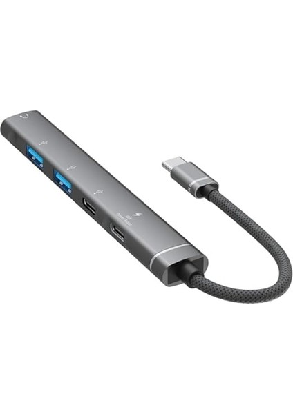 Type-C Hub, 5in1, 2 Adet Type-C, 2 Adet Usb-A Çoklayıcı, 3,5 mm Kulaklık Çıkışlı USB C Hub Adaptörü Macbook ile Uyumlu H03 fiyatları