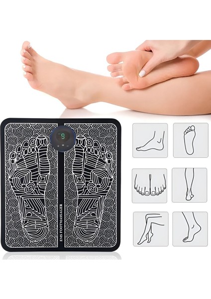 19 Kademeli Taşınabilir Ayak Masaj Aleti, Stimülasyon ve Akupunktur Özelliği