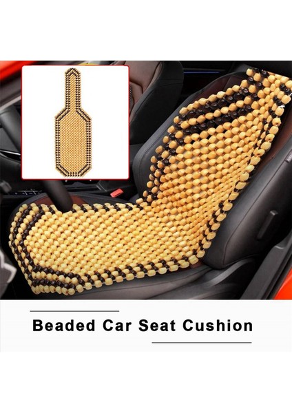 2x Araba Yaz Yastık Koltuk Kapağı Serin Ahşap Ahşap Boncuk Koltuk Kapağı Masaj Yastık Sandalye Kapağı Kapak Araba Ofis Evi Evrensel (Yurt Dışından) modelleri