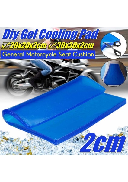 2 cm Mavi Motosiklet Evrensel Koltuk Yastık Jel Ped Serin Ped Şok Emme Mat Diy Kesim Yastık (Yurt Dışından) fiyatları