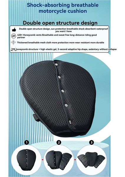 Yeni Isı Yalıtım Motosiklet Koltuğu Yastık Tüm Seasons Evrensel Su Geçirmez Konforlu Jel Koltuk Yastığı (Yurt Dışından)