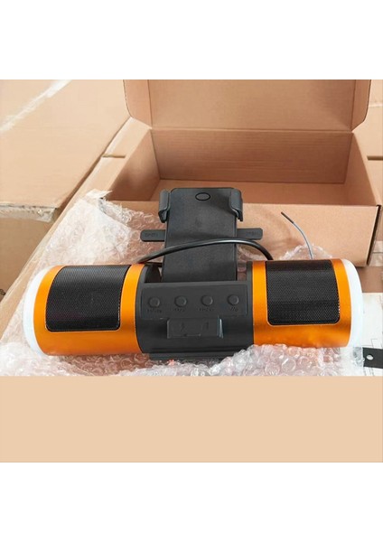 20W Motorcycle Mp3 Audio Subwoofer Bluetooth Müzik Çalar Radyosu Cep Telefonu Tutucu Renkli Işıklar (Yurt Dışından) fırsatları