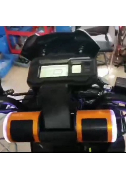 20W Motorcycle Mp3 Audio Subwoofer Bluetooth Müzik Çalar Radyosu Cep Telefonu Tutucu Renkli Işıklar (Yurt Dışından) indirimleri