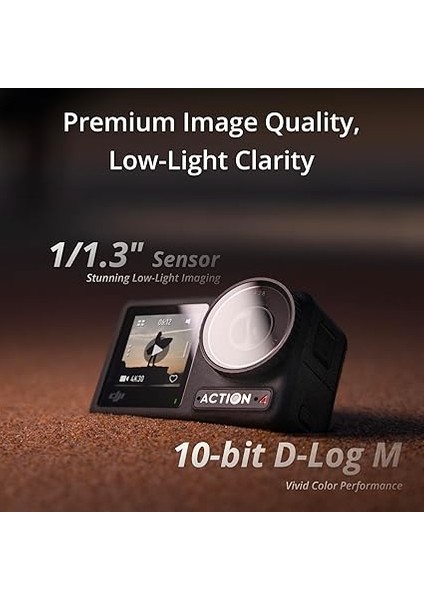 Osmo Action 4 Adventure Combo - 1/1,3 Inç Sensörlü 4K/120 Fps Su Geçirmez Aksiyon Kamerası, Düşük Işıkta Görüntüleme, 10 Bit ve D-Log M Renk Performansı, 160 Dakika Ömürlü, Dış Mekan Kamerası fiyatları