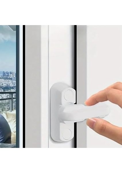 5 Adet Kapı Pencere Hırsız Çocuk Emniyet Kilidi Güvenlik Mandalı Pvc Çekmeli 360 Derece Dönebilir fırsatları