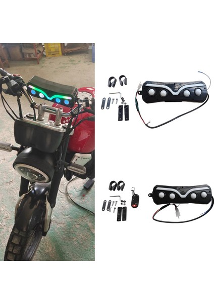 Motosiklet Ses Hoparlör Su Dayanıklı Renkli Işıklar Su Geçirmez Bluetooth Mp3 Fm Destek USB Kart Aux Audio Player A (Yurt Dışından) indirimleri