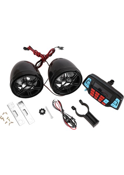 2x Motorcycle Mp3 Müzik Çalar Ses Sessiz Bluetooth Stereo Hoparlör Fm Radyo Su Geçirmez Ses Sistemi (Yurt Dışından)