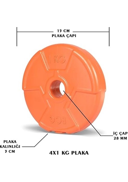 Özel Seri 1 kg Turuncu Plaka-4 Adet fiyatları