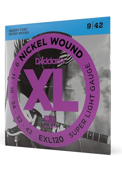 EXL120 Elektro Gitar Tel Seti, Xl, 9-42, Nickel Wound, Su