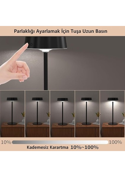 Geldi Solar Şarjlı Masa Lambası Dimmerli Dekoratif Abajur Cata Dubai Dokunmatik Cafe Lambası Üç Işık Modu modelleri