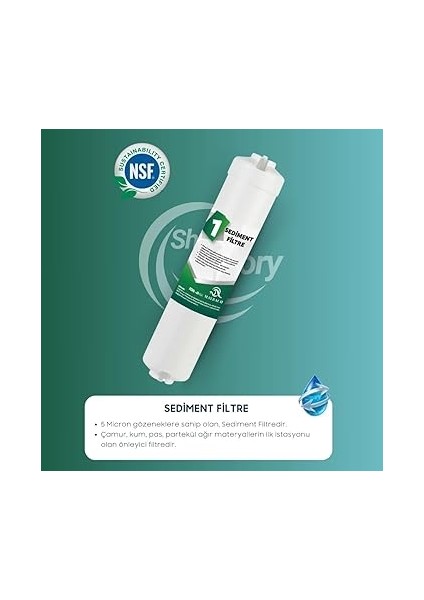 Arıtma Cihazı 5'li Filtre Takımı Kapalı Kasa 5'li Filtre Seti -Tüm Kapalı Kasa Su Arıtma Cihazları Için Uygun modelleri