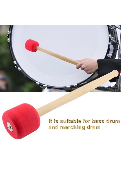 2 Adet Bas Davul Çubukları Köpük Bas Davul Çekiç Bas Çubuklar Premium Trampet Davul Çubukları Takım Davul Aksesuarları, Kırmızı (Yurt Dışından) modelleri
