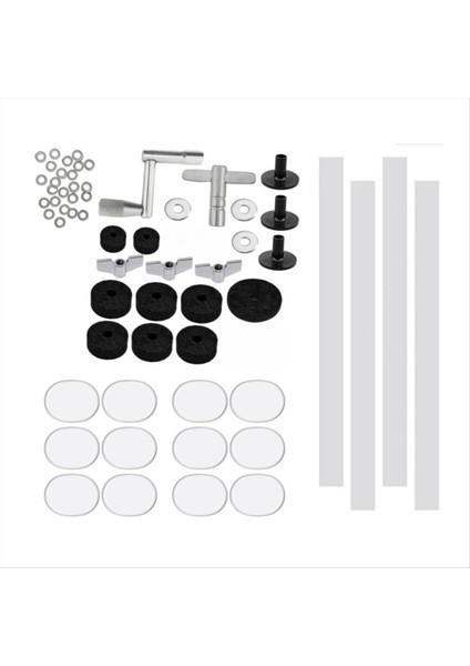 50PCS Zil Standı Kollu Zil Kılıfları Zil Yıkama Taban Kanat Fındıkları Zil Tamburu Yedek Parçaları (Yurt Dışından)