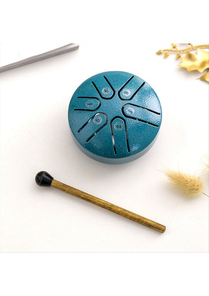 Mini Çelik Dil Davul 3 Inç Ses Iyileştirici Tambur Kiti, Mini Handpan Drum, 6 Not Endişelenmiş Davul, Endişelenmeyen Davul E (Yurt Dışından) fiyatları