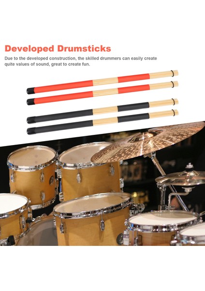 2 Çift Davul Çubukları Fırçalar Caz Drumsticks Yetenekli Davulcular Için Pratik Drambalıklar Yeni Davul Sesi Oluşturmak Için (Yurt Dışından) modelleri