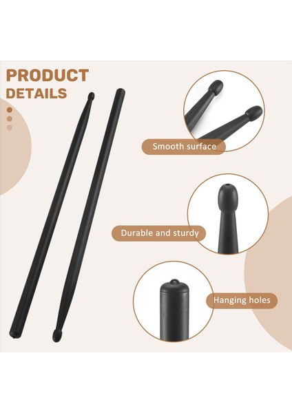 1paır 5A Karbon Sopalar Slip Olmayan Profesyonel Davul Çubukları Müzik Aleti Perküsyon Aksesuarları (Yurt Dışından) indirimleri