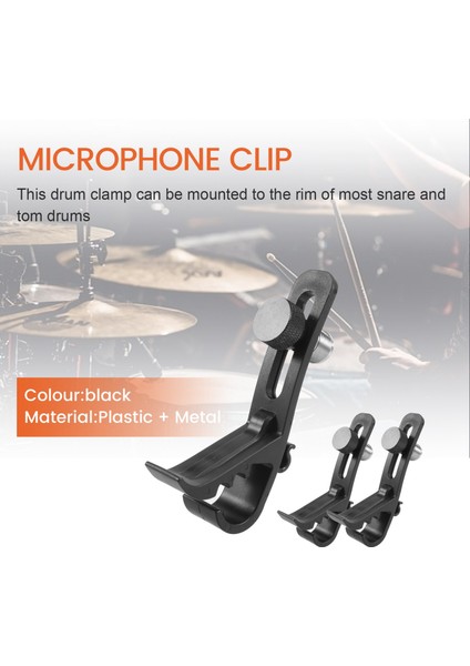 3 Adet Ayarlanabilir Klips Klipsli Şok Geçirmez Monte Mikrofon Montaj Kelepçesi Drum Montaj Mikrofon Tutucu Aksesuarlar (Yurt Dışından) fırsatları