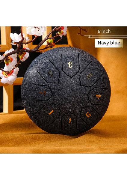 6 Inç 8 Tonlu Sesli Yağmur Davul Açık Yağmur Davul Perküsyon Enstrümanı Yoga Meditasyonu Özel Koyu Mavi (Yurt Dışından) indirimleri