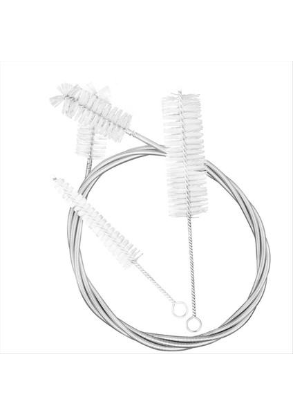 3pcs Fransız Boynuz Trombon Trompet Temizleme Seti Paslanmaz Çelik Naylon Fırça Müzik Aleti Temizleme Fırçası (Yurt Dışından)