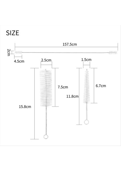 3pcs Fransız Boynuz Trombon Trompet Temizleme Seti Paslanmaz Çelik Naylon Fırça Müzik Aleti Temizleme Fırçası (Yurt Dışından) indirimleri