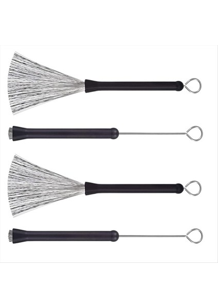 Davul Fırçaları Geri Çekilebilir Davul Tel Fırçaları Drum Çubukları Fırça Rock Band, Country Music, Folk Için Taşınabilir Davul Fırçaları (Yurt Dışından)