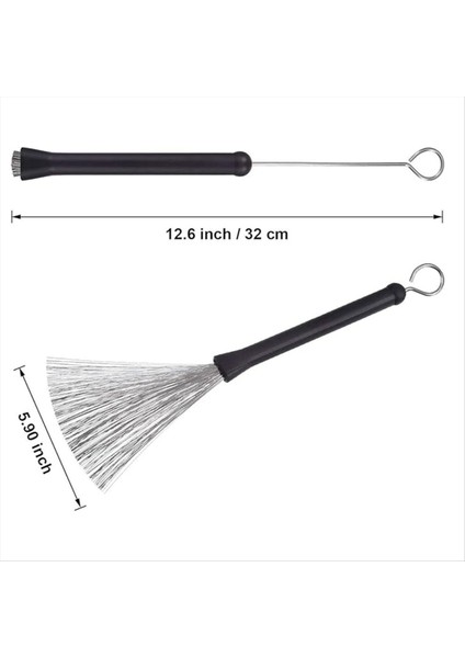 Davul Fırçaları Geri Çekilebilir Davul Tel Fırçaları Drum Çubukları Fırça Rock Band, Country Music, Folk Için Taşınabilir Davul Fırçaları (Yurt Dışından) fiyatları