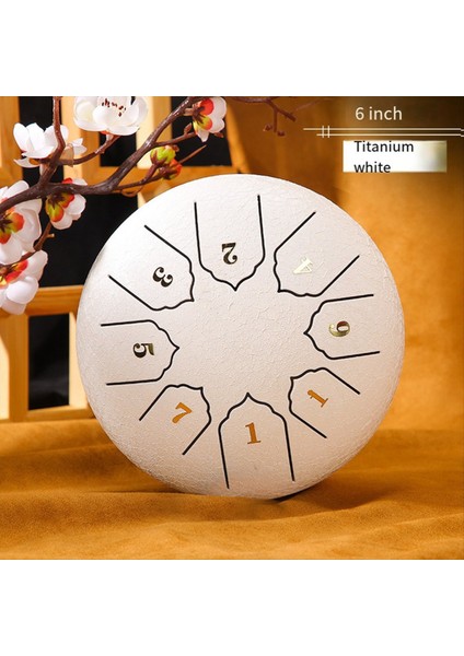 6 Inç 8 Tonlu Sesli Yağmur Davul Açık Yağmur Davul Perküsyon Enstrümanı Yoga Meditasyonu Özel Beyaz (Yurt Dışından) indirimleri